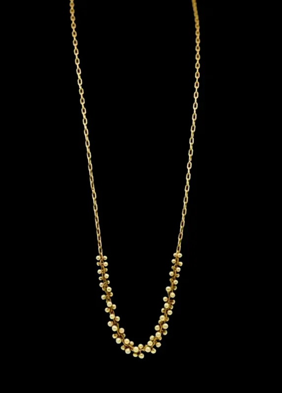 Beaded Center Cluster Necklace