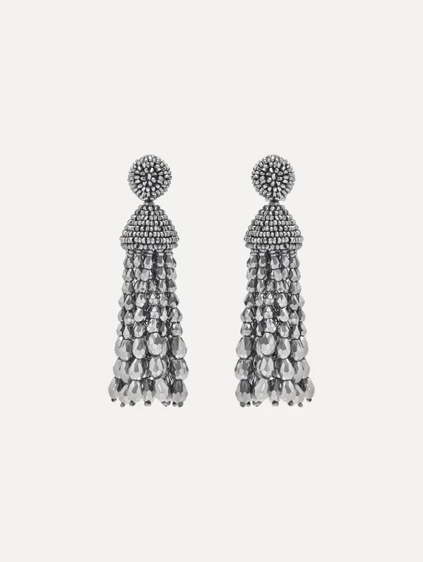 Beaded Chandelier Clip-On Earrings