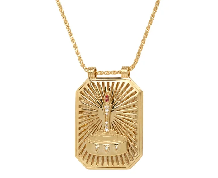 Birthday Scapular Pendant Necklace