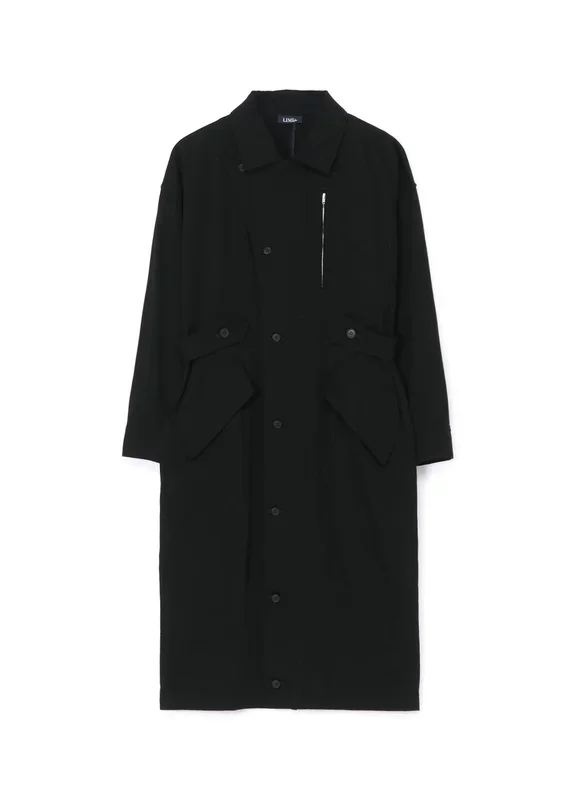 BLACK DENIM MILITARY STYLE DRESS