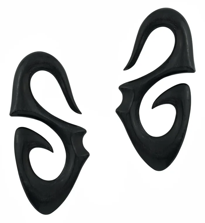 Black Horn Tribal Leaf Hangers
