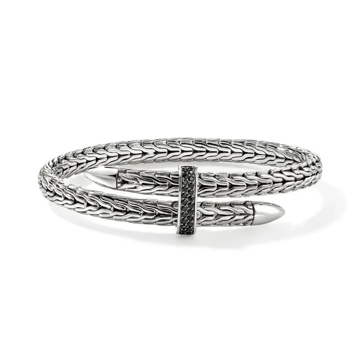 Black Sapphire Flex Cuff Bracelet