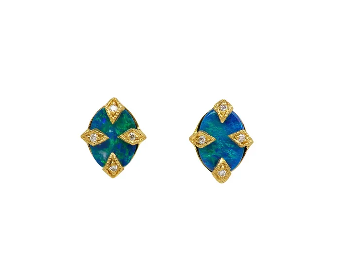 Boulder Opal Antique Prong Posts