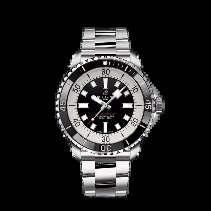 Breitling Superocean 44MM in Stainless Steel with Black Dial