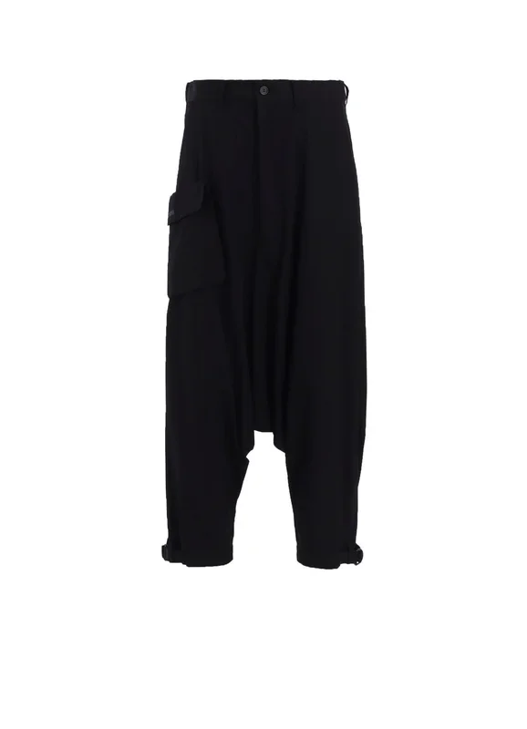 BROAD R-HEM BELTED SAROUEL PANTS
