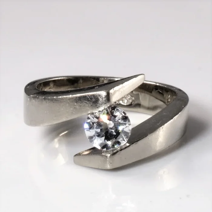 Bypass Solitaire Diamond Ring | 0.52ct | SZ 6 |