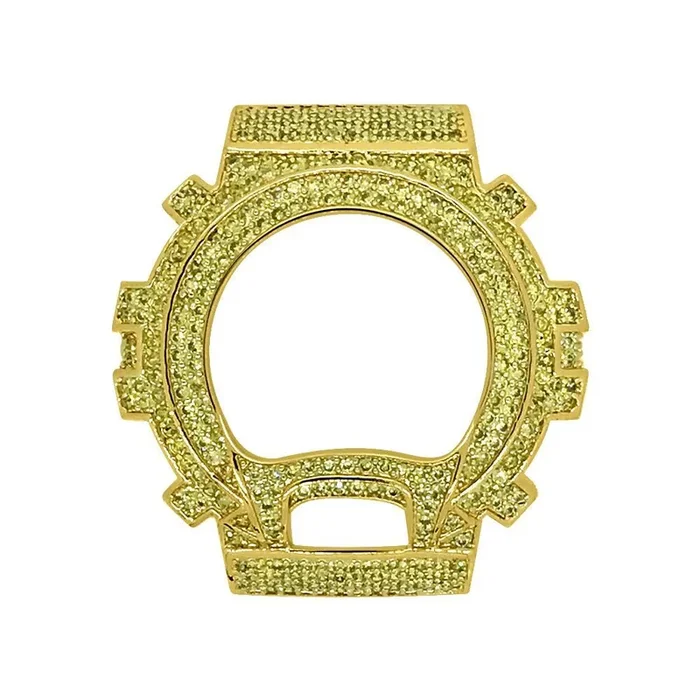 Canary CZ Bling Bling Case Gold Bezel for G Shock DW6900