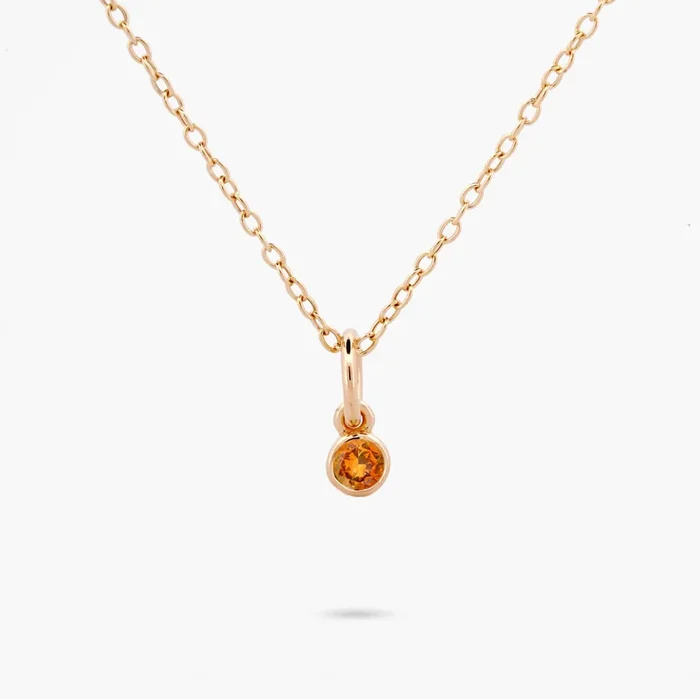 Celebration Bezel Set Necklace – Citrine