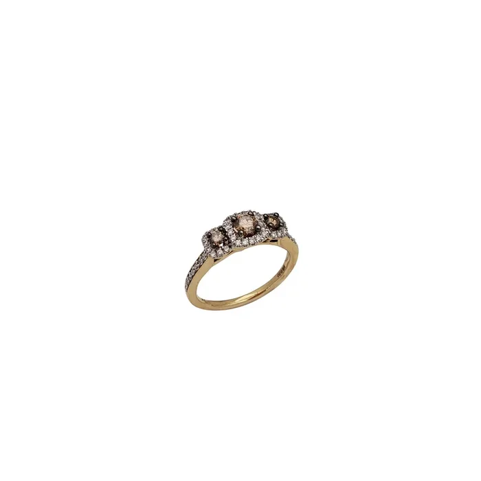 Champagne Diamond Engagement Ring (14K)