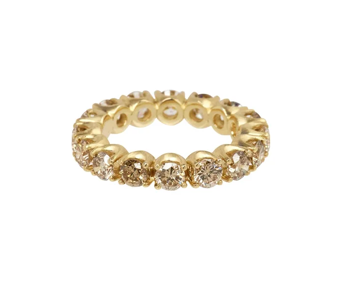 Champagne Diamond Eternity Band