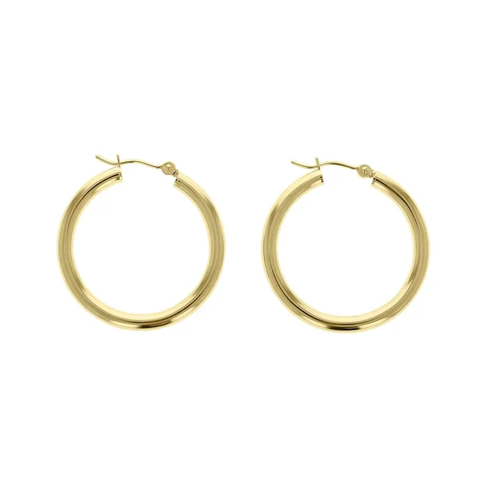 Classic Gold Hoop Earring – 3x30mm
