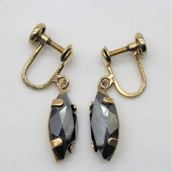Clip On Hematite Drop Earrings | 3.50ctw |