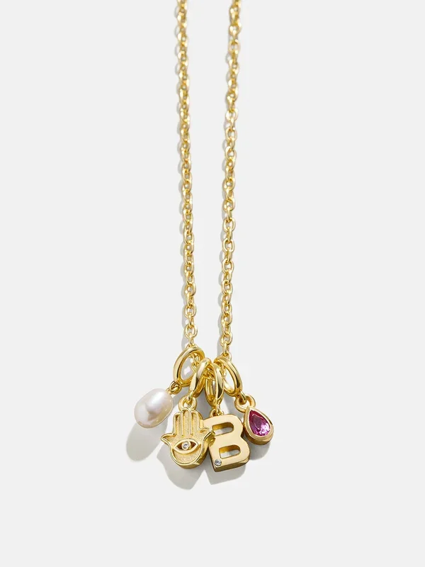 Cluster Charm Necklace – Cable Chain