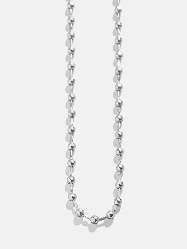 Cluster Charm Necklace Chain – Silver Ball Chain
