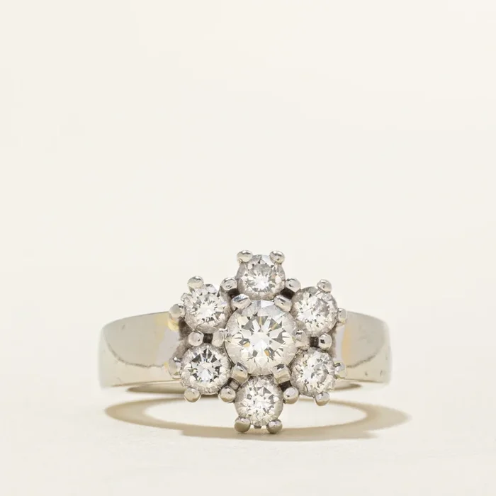 Cluster Diamond Engagement Ring | 1.51 ctw, SZ 4.75 |