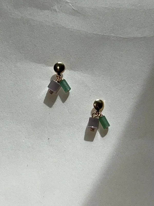 Colorblock Drop Earrings