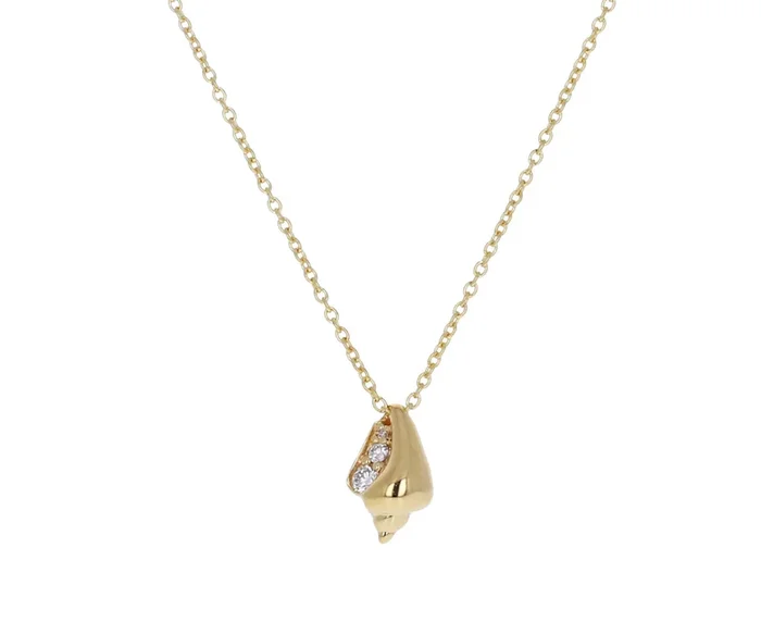 Conque D’or Diamant Pendant Necklace