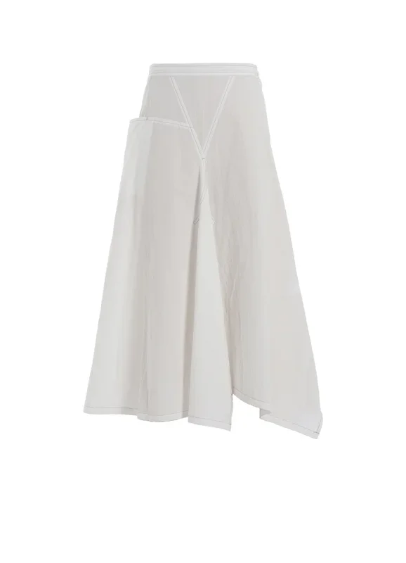 COTTON LINEN DUMP ASYMMETRIC SKIRT