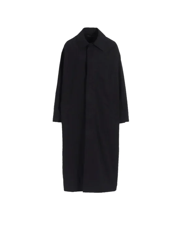 COTTON TWILL GARMENT DYE TURN OVER COLLAR COAT