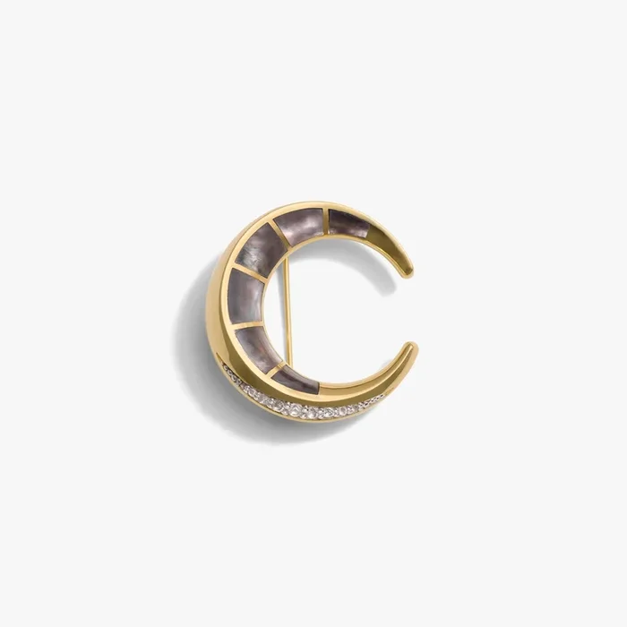 Crescent Moon Brooch