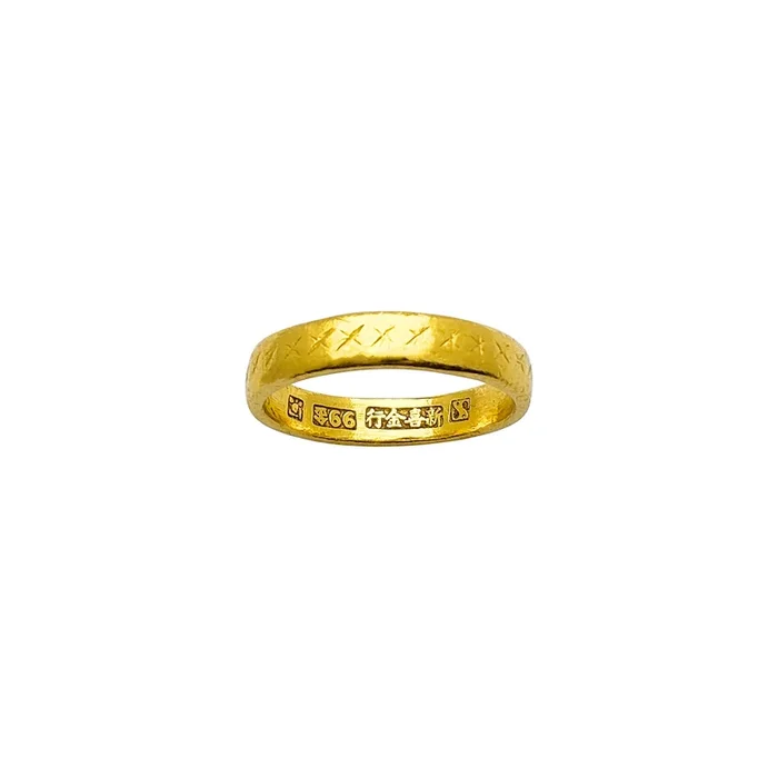 Cross Stitch Patterns Wedding Band Ring (24K)
