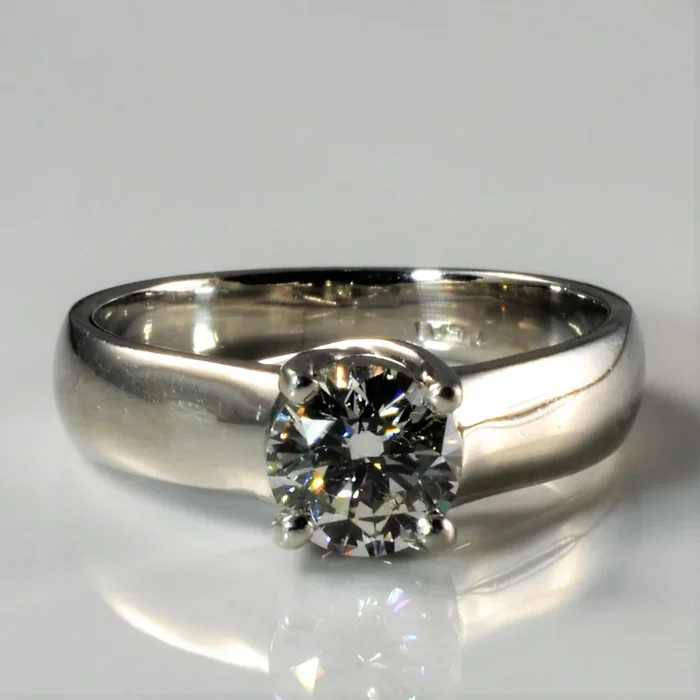 Crossed Cathedral Solitaire Diamond Ring | 0.73ct | SZ 5.5 |