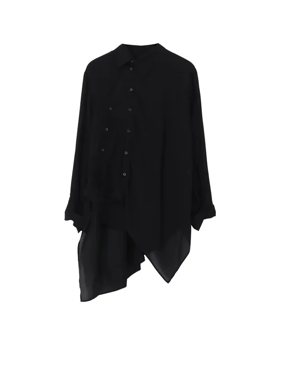 Cu/Mo KERSEY UNBALANCE DRAPED BLOUSE