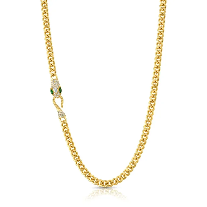 CUBAN SNAKE CLASP NECKLACE