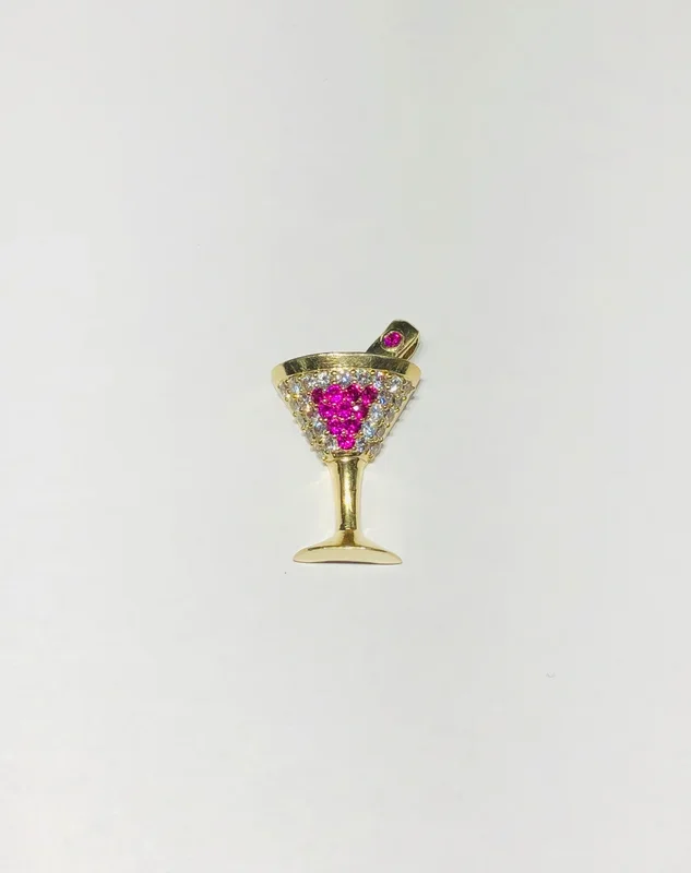 Cup CZ Pendant (14k)