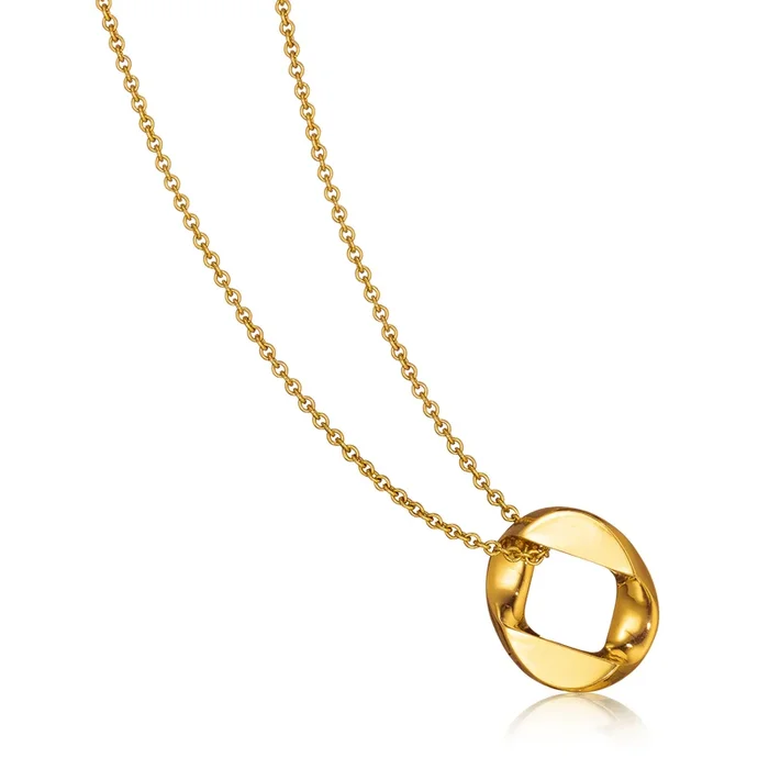 Curb-Link Pendant Necklace