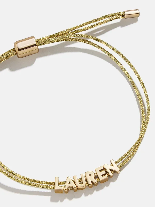 Custom Cord Bracelet – Gold