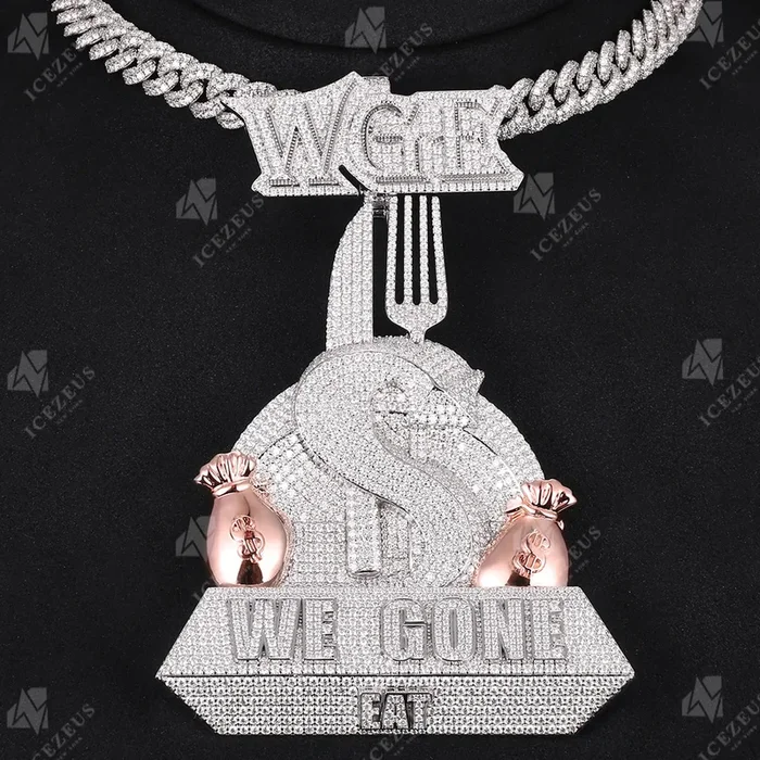Custom Iced Out WGE Money Logo Pendant