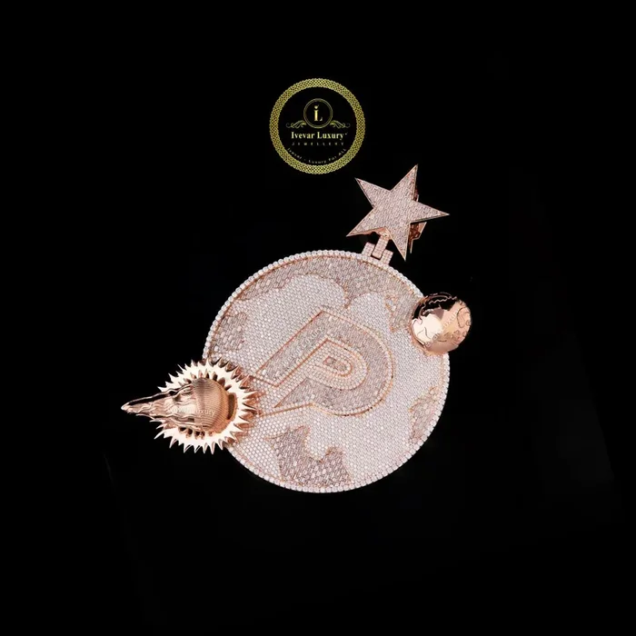 Custom Moissanite Initial Pendant – VVS Diamond Letter Necklace by Ivevar