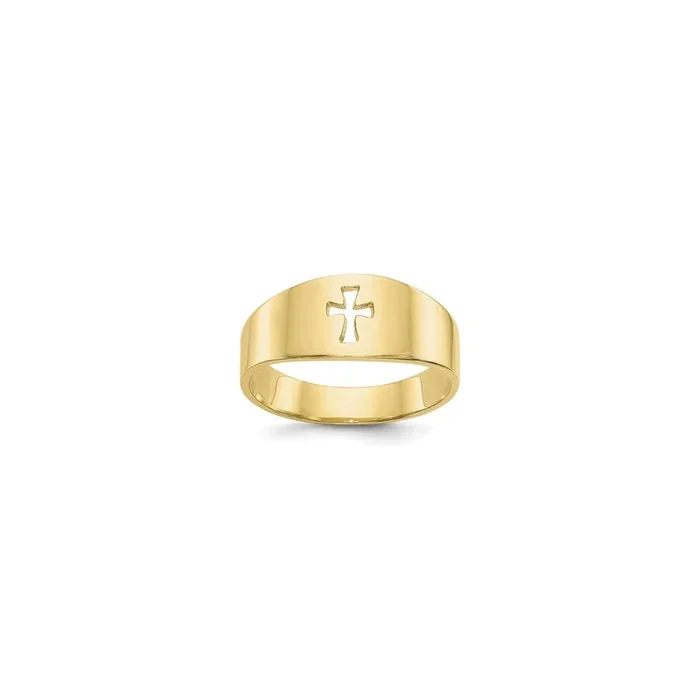Cut-Out Cross Ring (14K)