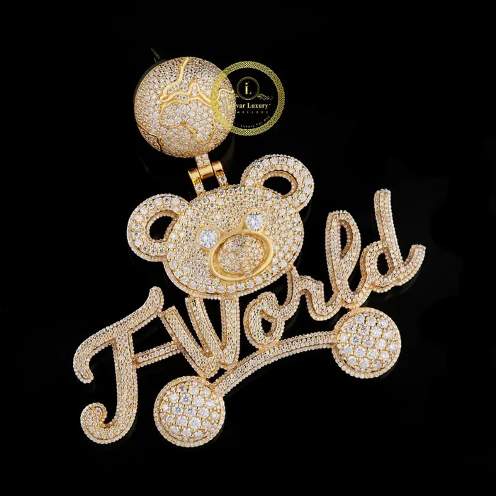 Cute Teddy Style Moissonite Diamond pendent By Ivevar.