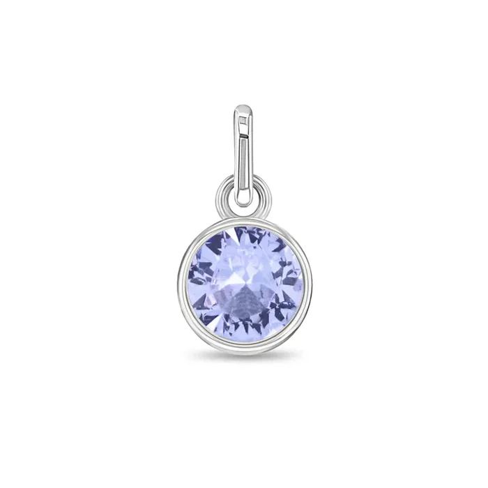 CZ Birthstone Charm June – Alexandrite Children’s / Girls for Charm Bracelet – Sterling Silver
