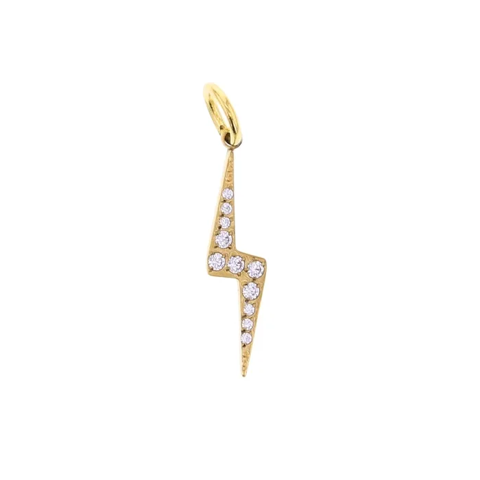 CZ Elongated Bolt Charm