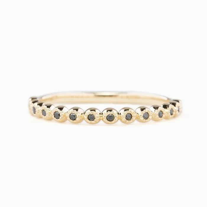 Dahlia Black Diamond Half Eternity Ring