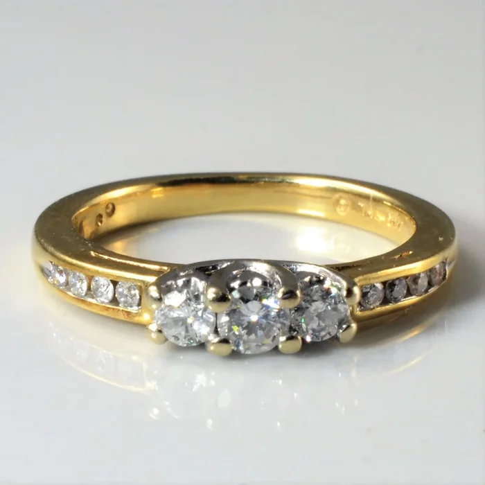 Delicate Three Stone Diamond Ring | 0.28ctw | SZ 4.5 |