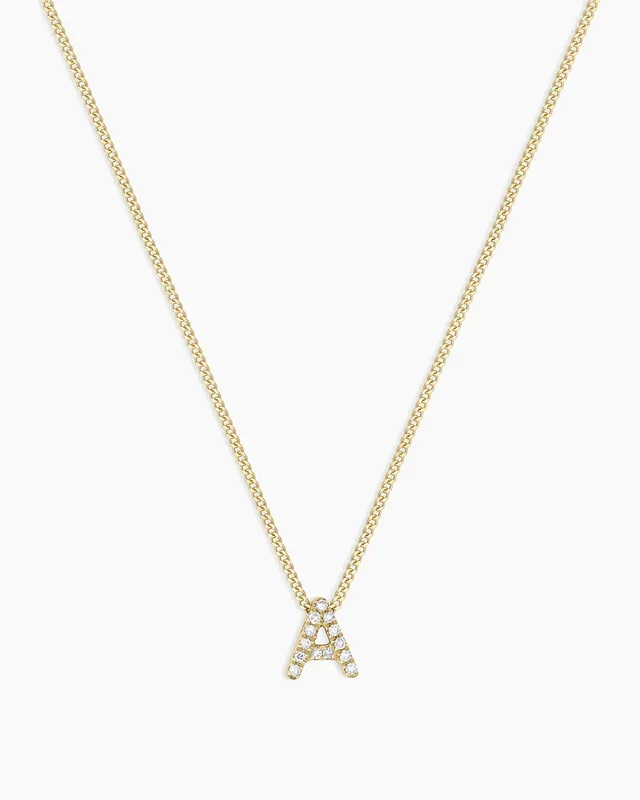 Diamond Alphabet Necklace
