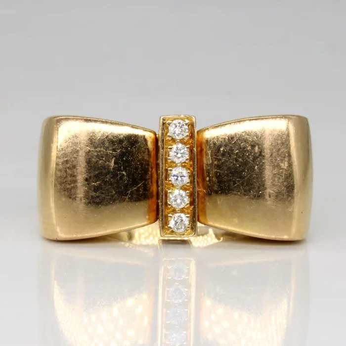 Diamond Bow Ring | 0.22ctw | SZ 7 |