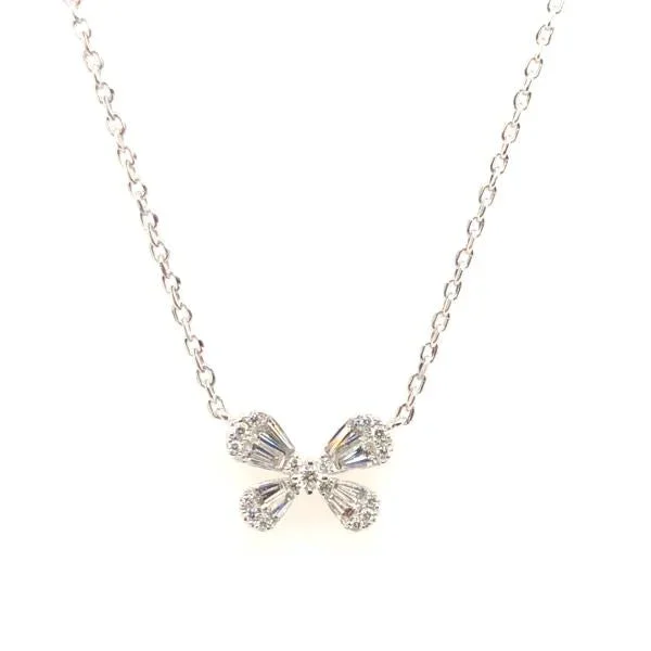 Diamond butterfly necklace (SKU N018)