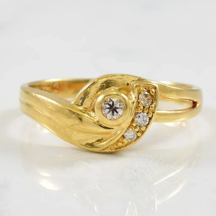 Diamond Bypass Split Shank Ring | 0.047ctw | SZ 6.25 |
