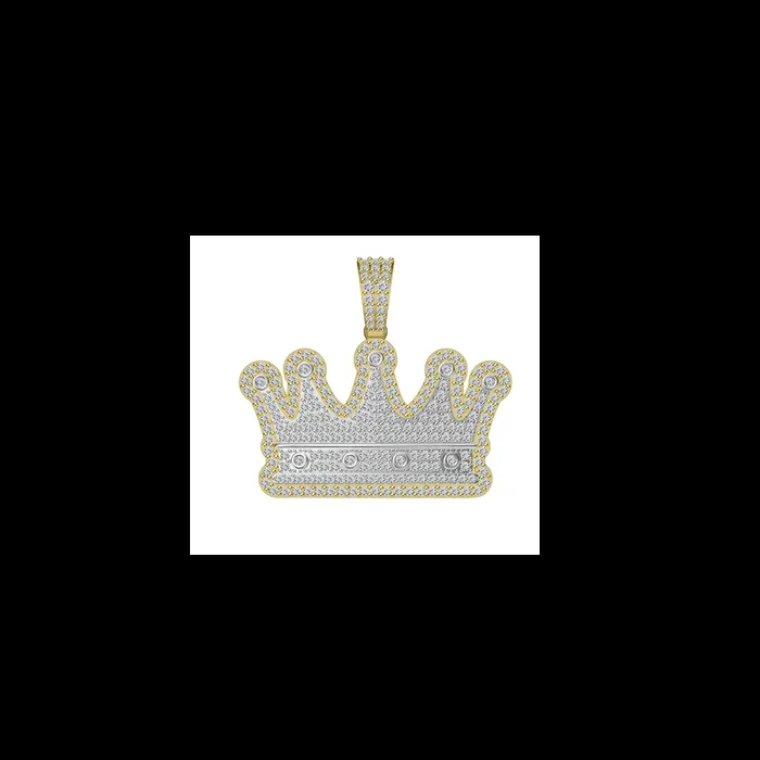 Diamond Crown Pendant (14K)