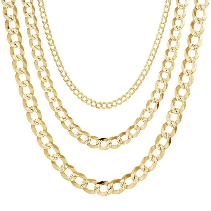 Diamond-Cut Italian Cuban Chain (14K)