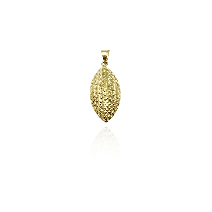 Diamond-Cut Prolate Spheroid Pendant (14K)
