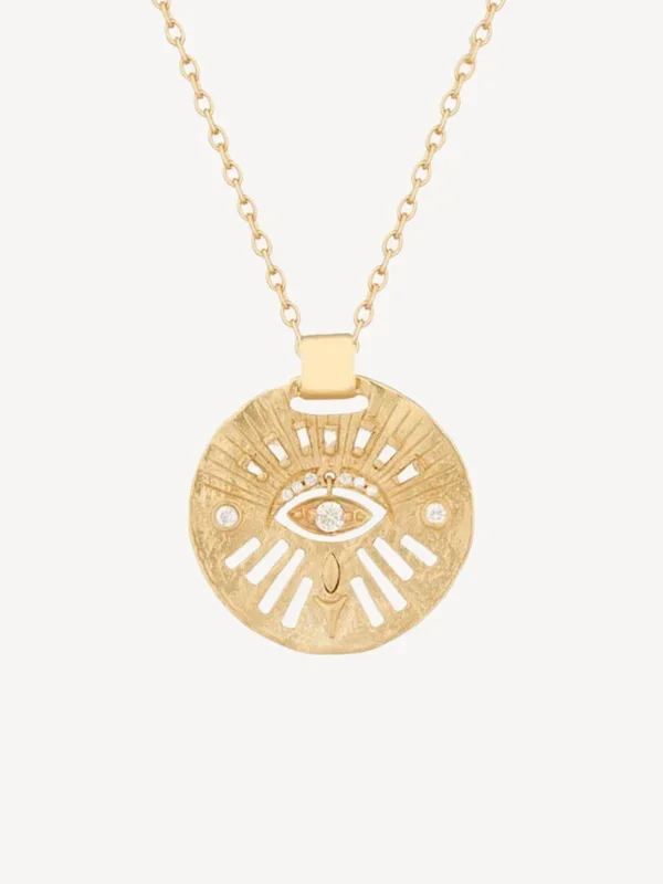 Diamond Dangling Anja Eye Necklace