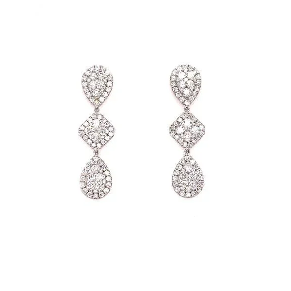 Diamond drop earrings (SKU E063)
