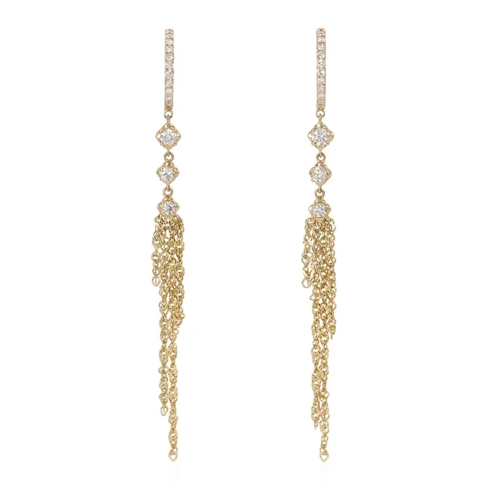 Diamond drop earrings (SKU E096)