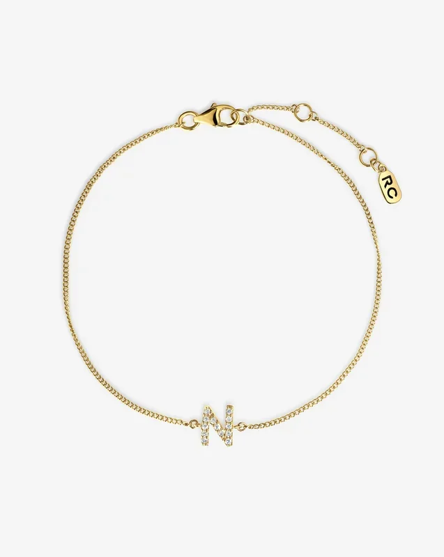 Diamond Initial Bracelet